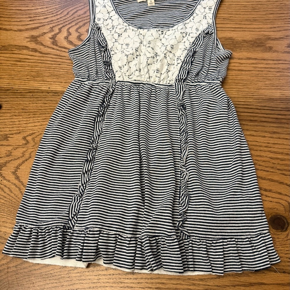 Ya Los Angeles Black and White Ruffled Baby Doll Sundress